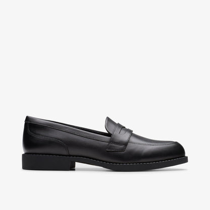 Tapa Edge Youth Black Leather | Clarks for sale