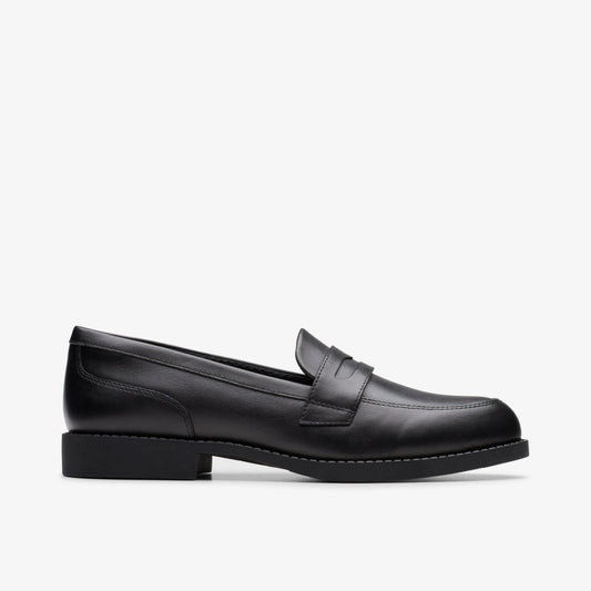 Tapa Edge Youth Black Leather | Clarks for sale
