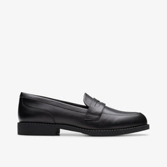 Tapa Edge Youth Black Leather | Clarks for sale