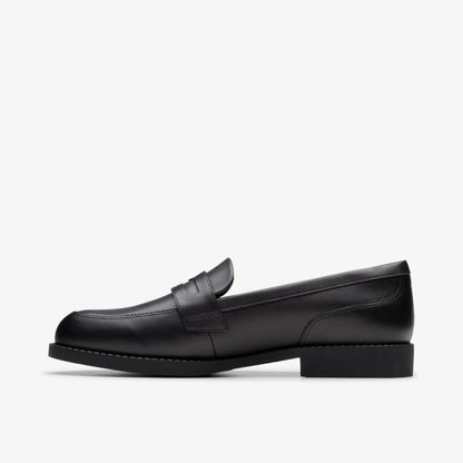 Tapa Edge Youth Black Leather | Clarks for sale