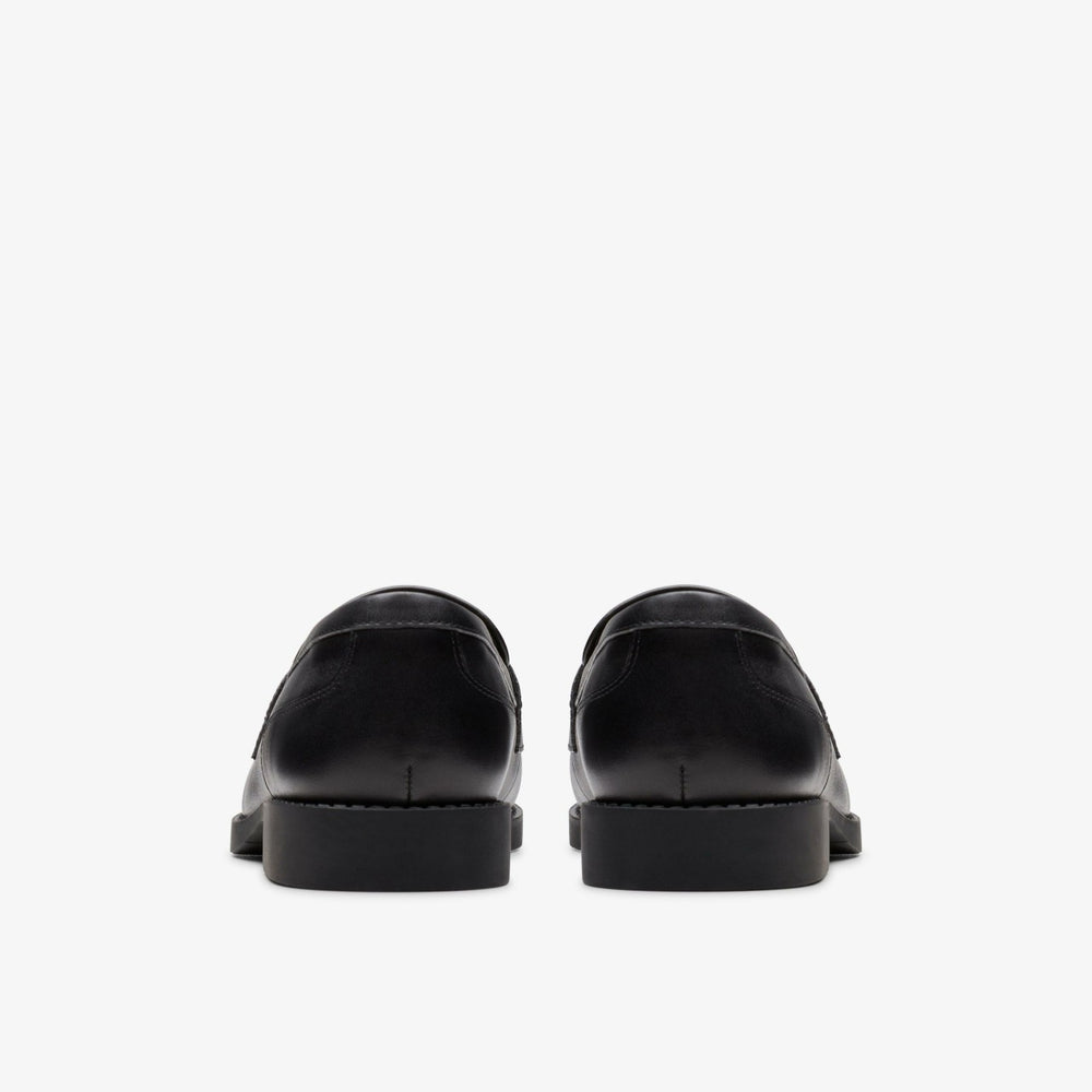 Tapa Edge Youth Black Leather | Clarks for sale