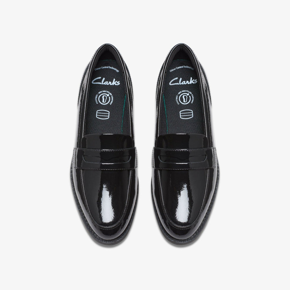 Tapa Edge Youth Black Patent | Clarks on Sale
