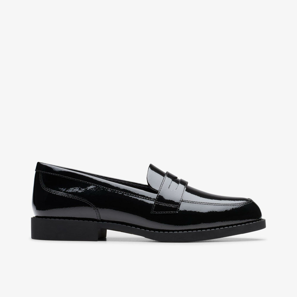 Tapa Edge Youth Black Patent | Clarks on Sale