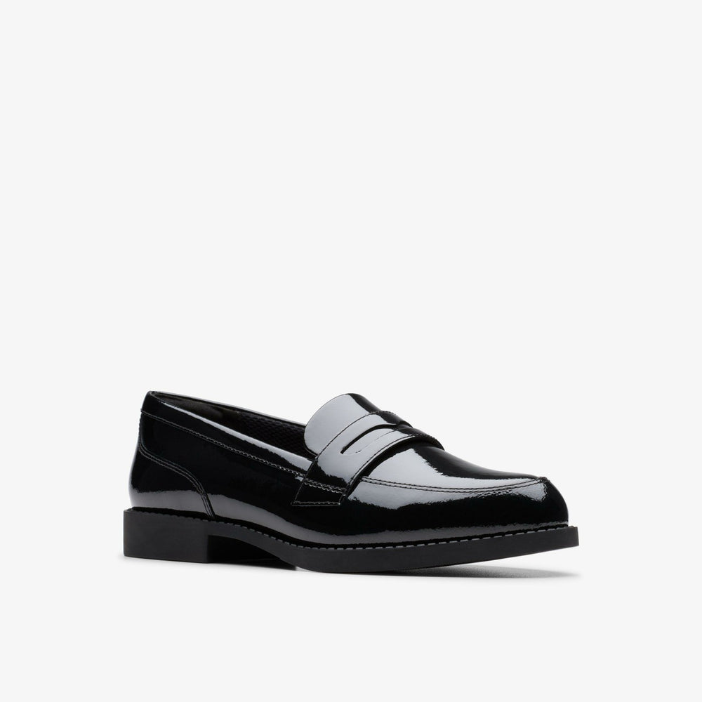 Tapa Edge Youth Black Patent | Clarks on Sale