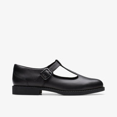 Tapa Hope Youth Black Leather | Clarks on Sale