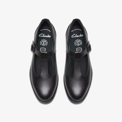 Tapa Hope Youth Black Leather | Clarks on Sale