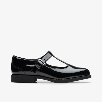 Tapa Hope Youth Black Patent | Clarks for sale