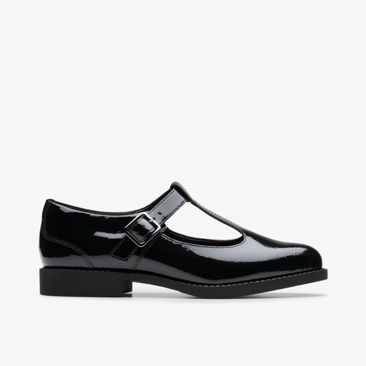 Tapa Hope Youth Black Patent | Clarks for sale