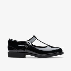 Tapa Hope Youth Black Patent | Clarks for sale