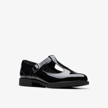 Tapa Hope Youth Black Patent | Clarks for sale