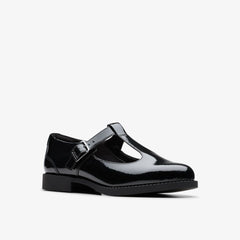 Tapa Hope Youth Black Patent | Clarks for sale