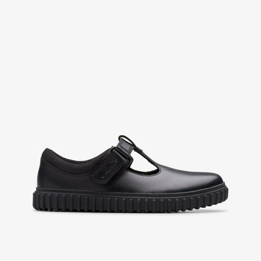 Cove Hope Kid Black Leather | Clarks for sale