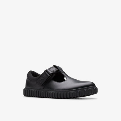Cove Hope Kid Black Leather | Clarks for sale