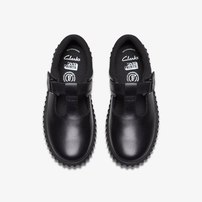 Cove Hope Kid Black Leather | Clarks for sale