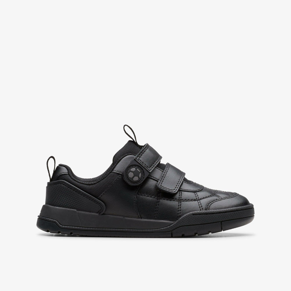 Laser Cross Kid Black Leather | Clarks outlet