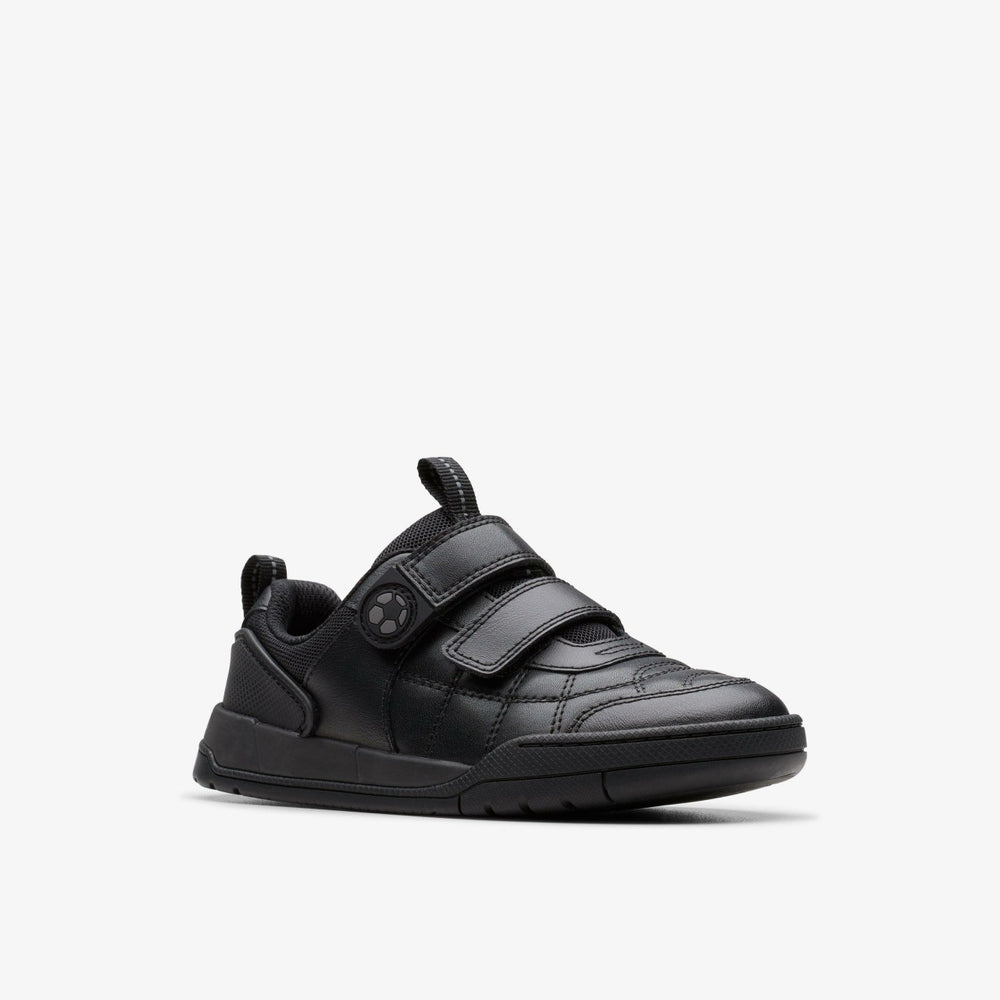 Laser Cross Kid Black Leather | Clarks outlet