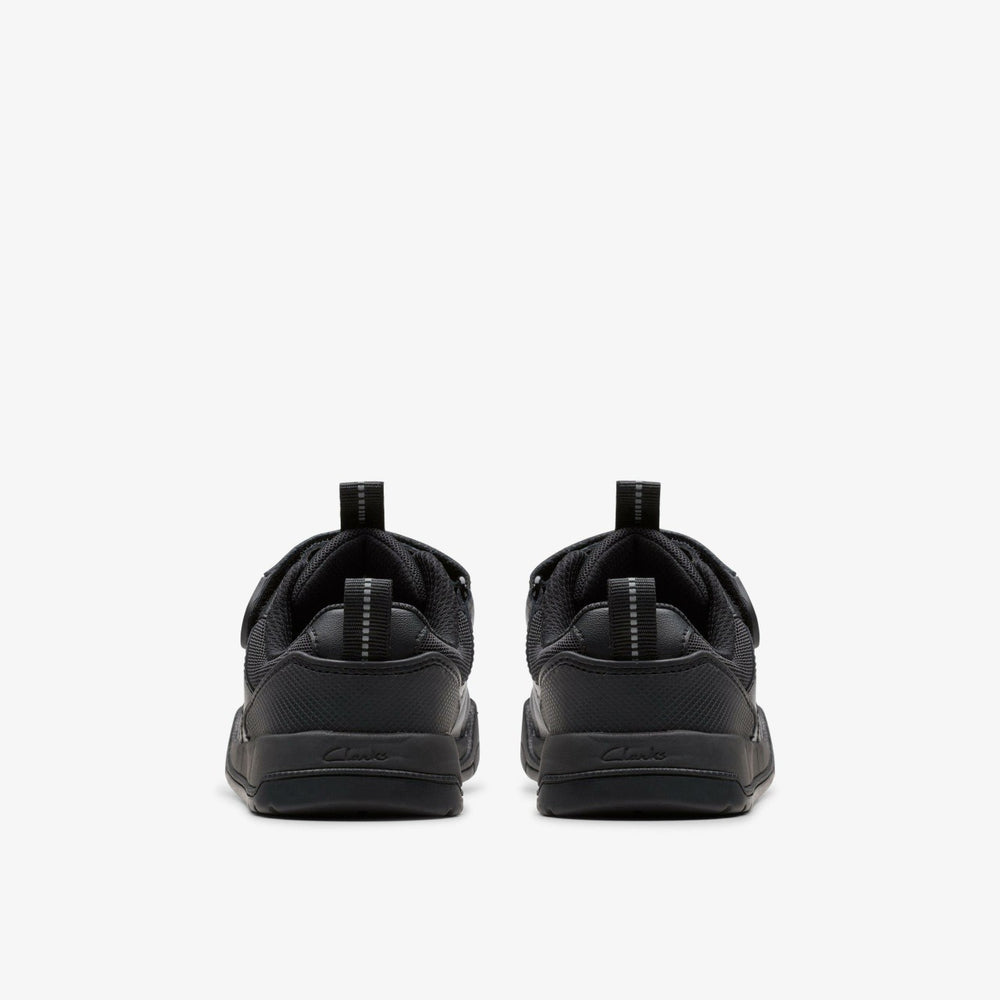 Laser Cross Kid Black Leather | Clarks outlet