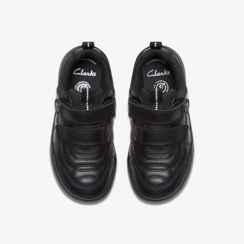 Laser Cross Kid Black Leather | Clarks outlet