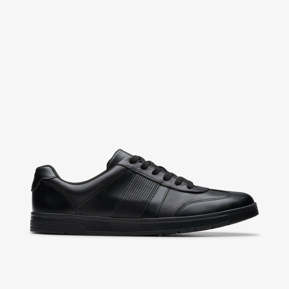 Disco Pace Youth Black Leather | Clarks for sale
