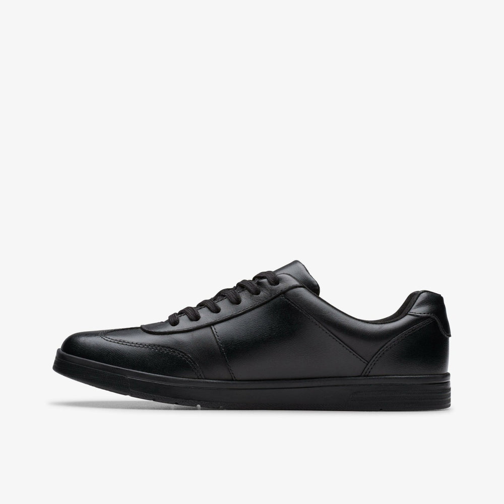 Disco Pace Youth Black Leather | Clarks for sale