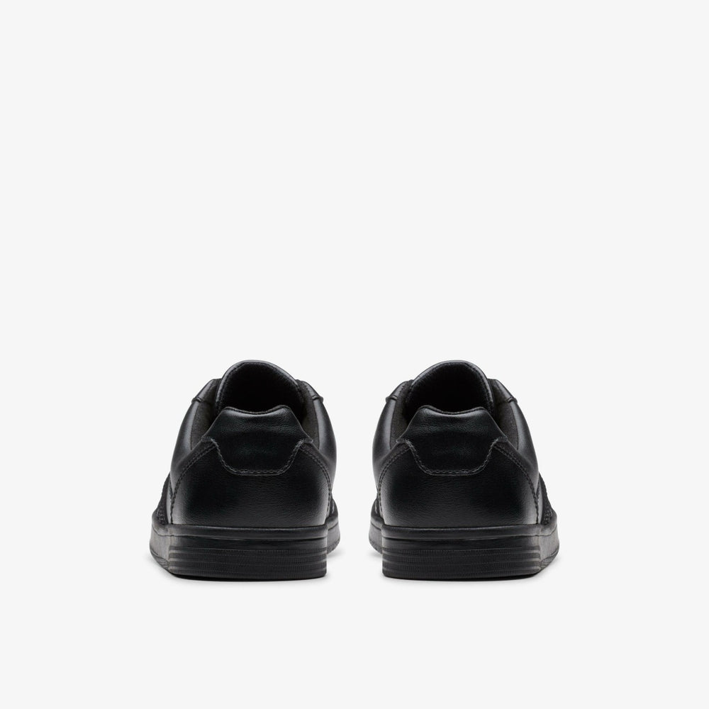Disco Pace Youth Black Leather | Clarks for sale