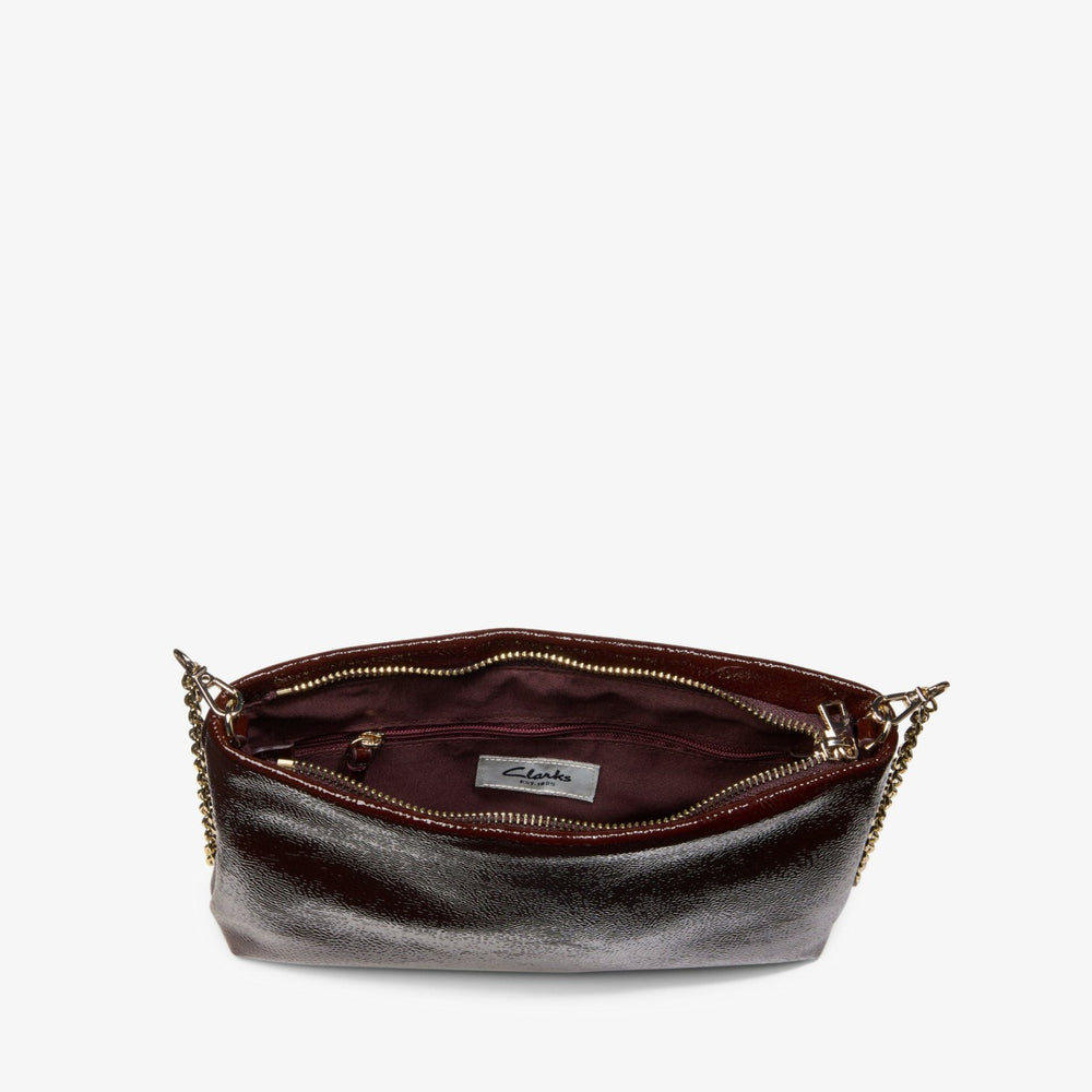 Dress Pouch Burgundy Patent | Clarks outlet