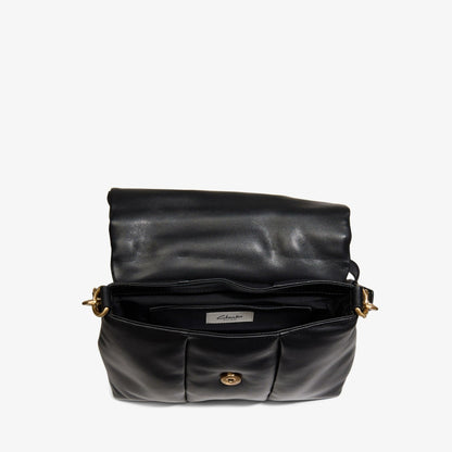 Puffy Crossbody Black Leather | Clarks discount