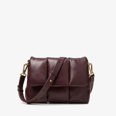 Puffy Crossbody Burgundy Leather | Clarks online