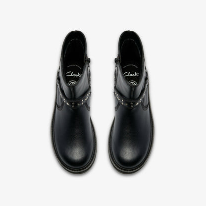 Prague Shine Kid Black Leather | Clarks online