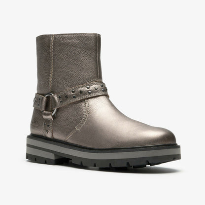 Prague Shine Kid Pewter Metallic | Clarks discount