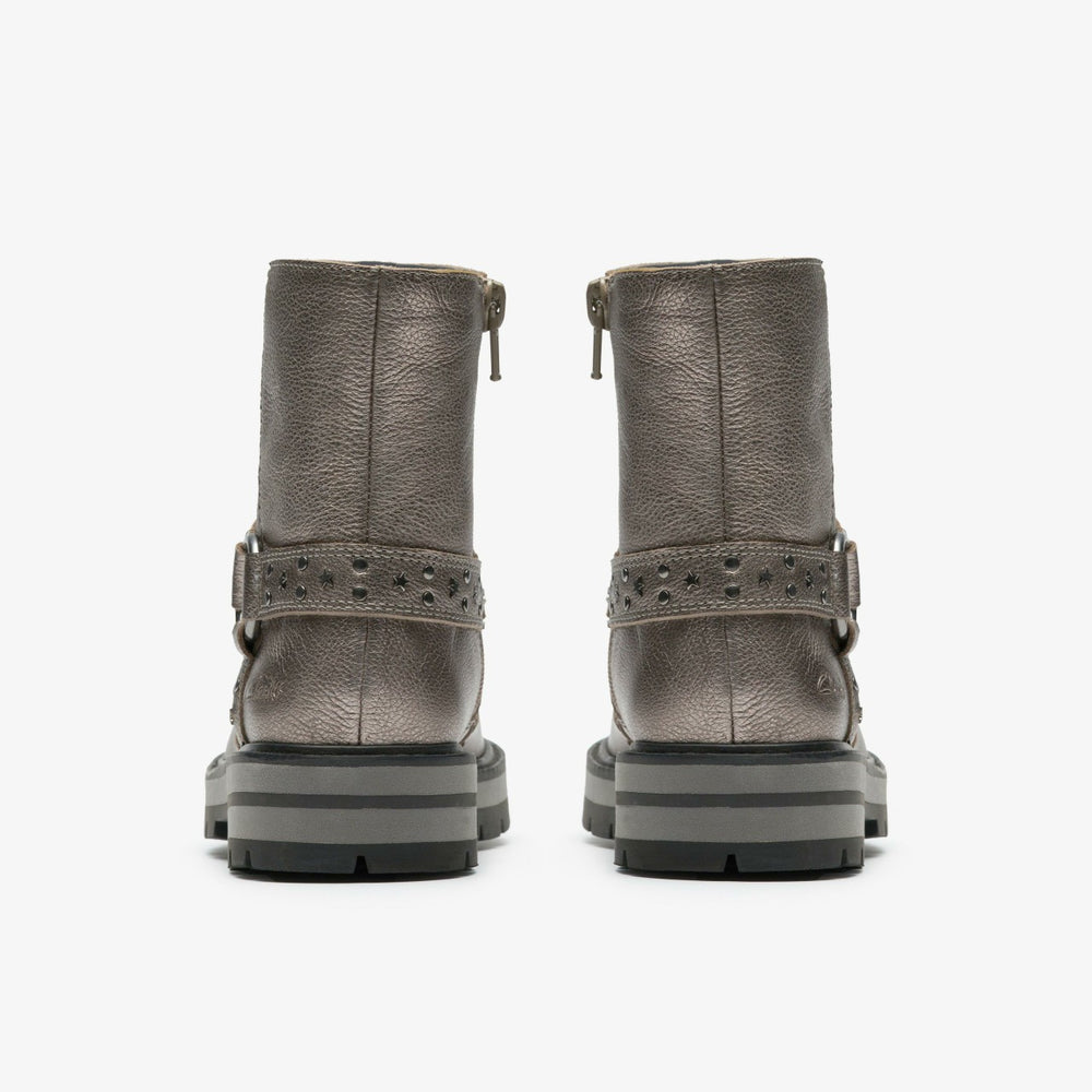 Prague Shine Kid Pewter Metallic | Clarks discount