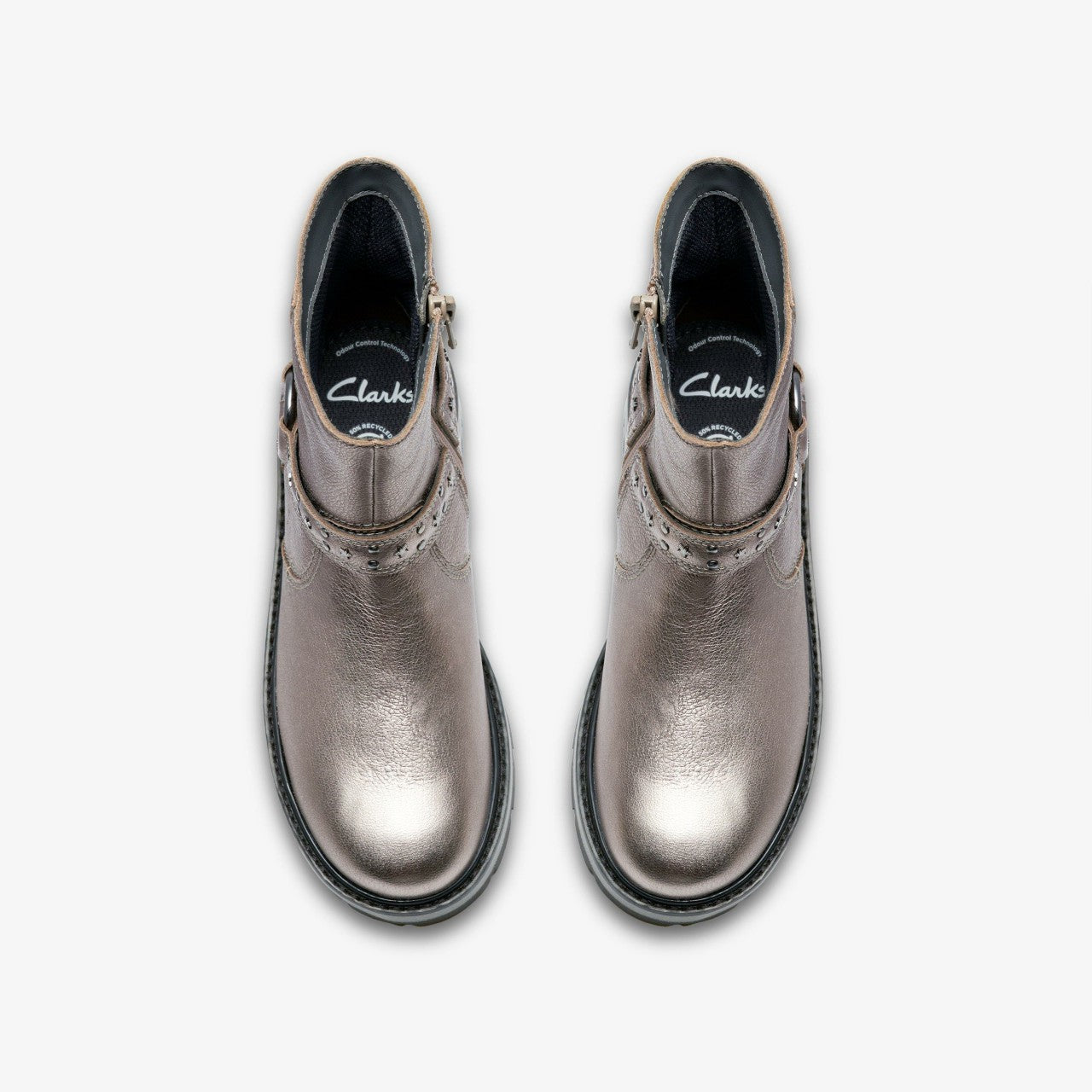 Prague Shine Kid Pewter Metallic | Clarks discount