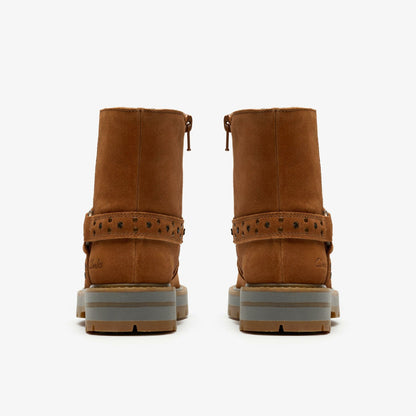 Prague Shine Kid Tan Suede | Clarks outlet
