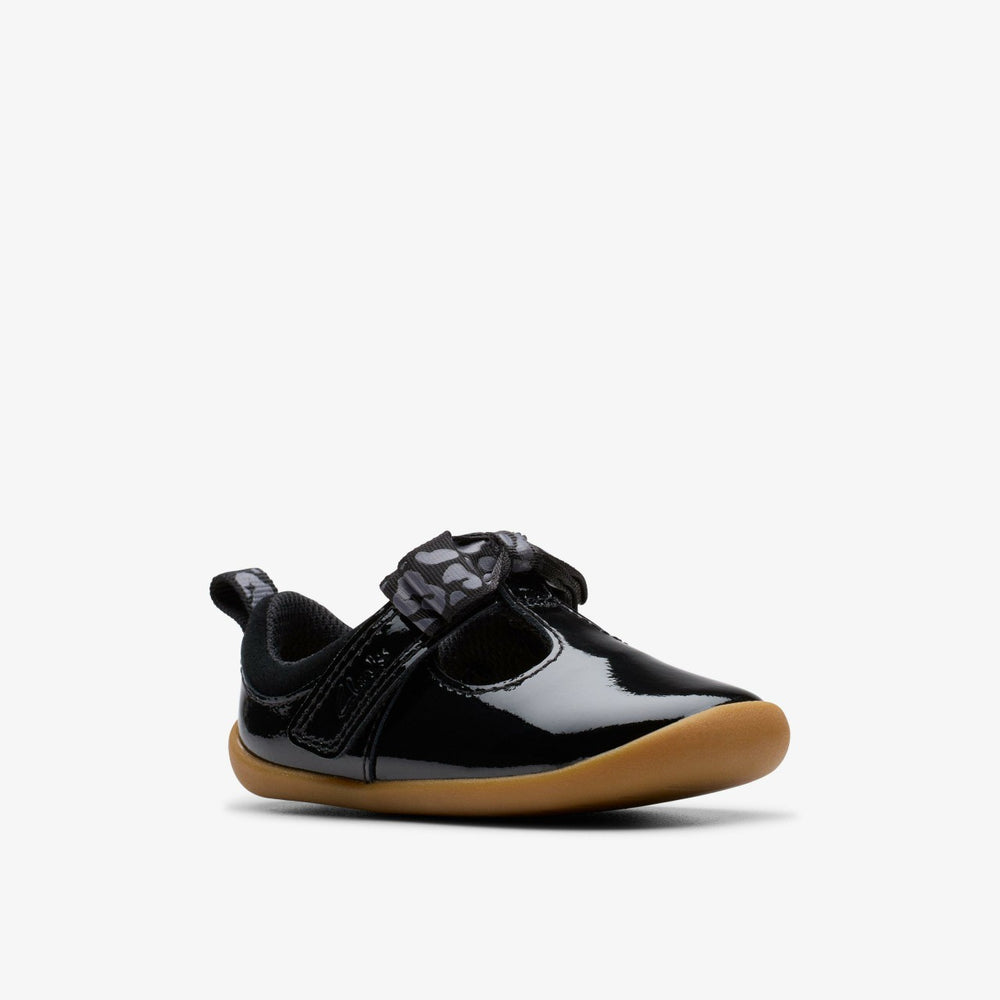 Roamer Trim Toddler Black Patent | Clarks online