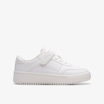 Barley Step Kid White/White | Clarks Sale