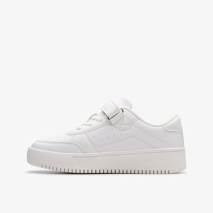 Barley Step Kid White/White | Clarks Sale