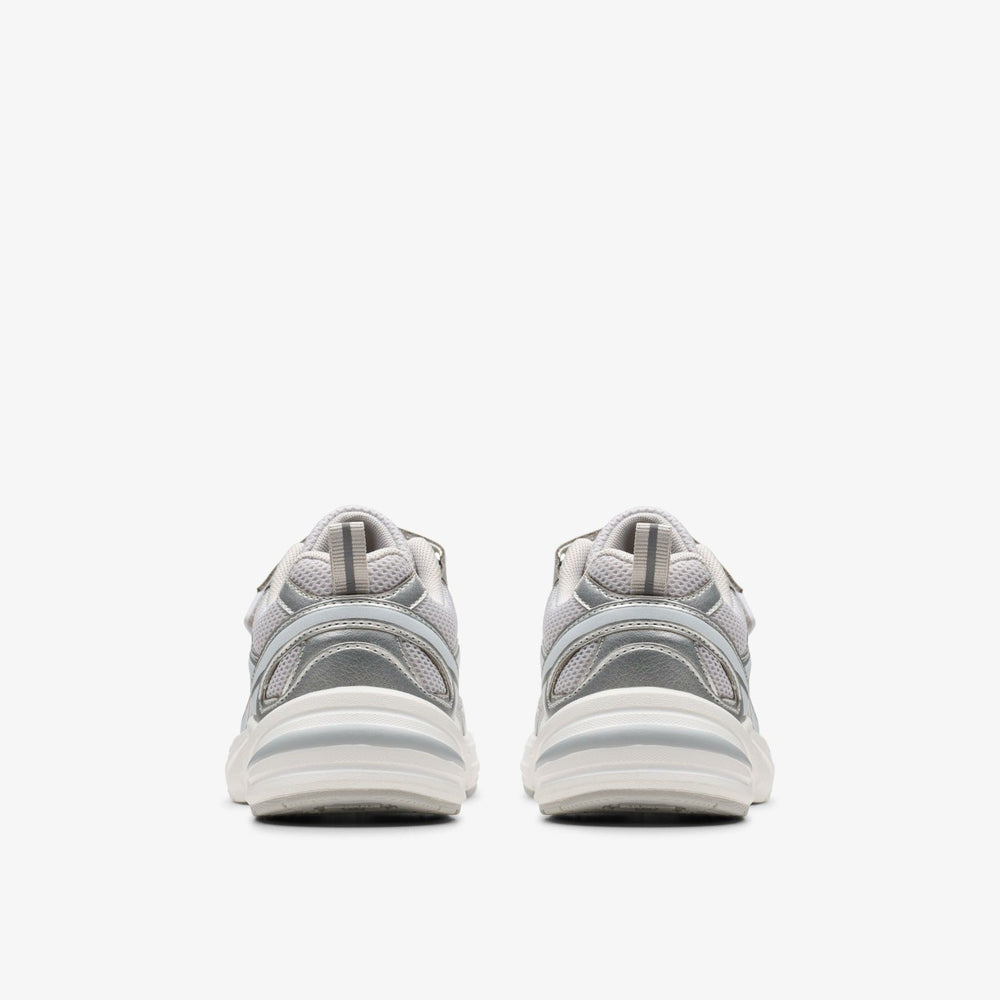 Crafton Move Kid Silver Metallic | Clarks for sale