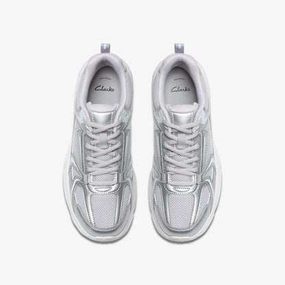 Crafton Move Youth Silver Metallic | Clarks discount