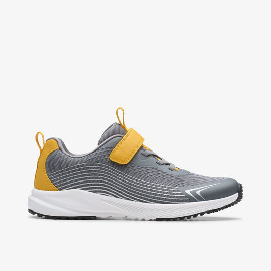 Deyes Dash Youth Grey Synthetic | Clarks for sale