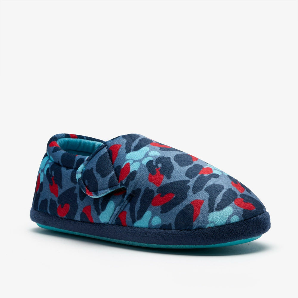 Fluffy Snug Kid Blue Camo Combination | Clarks discount