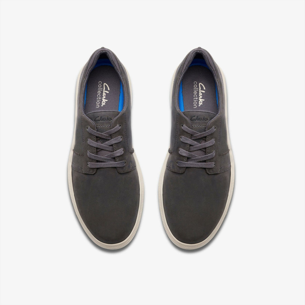 Brodin Seam Dark Grey Leather | Clarks discount