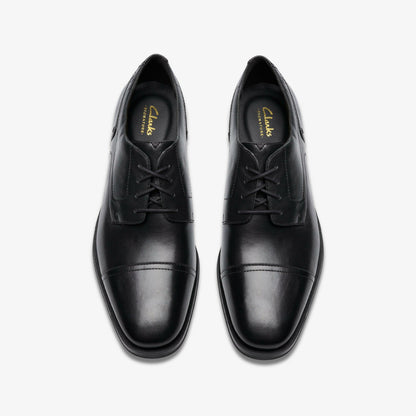 Paulton Cap Black Leather | Clarks online