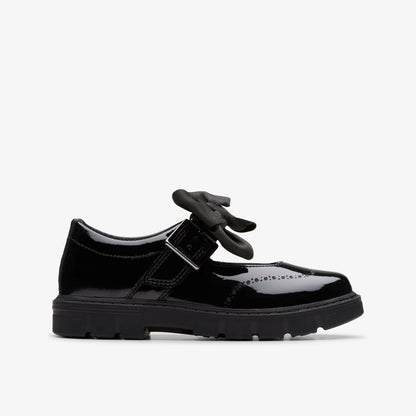 Lorcam Jane Kid Black Patent | Clarks Sale