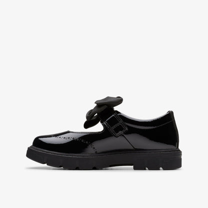 Lorcam Jane Kid Black Patent | Clarks Sale