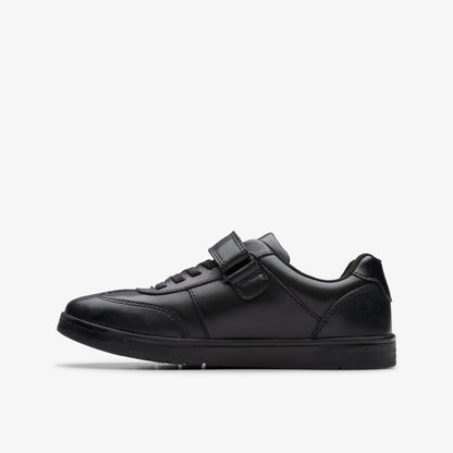 Disco Pace Kid Black Leather | Clarks for sale