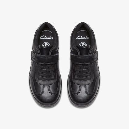 Disco Pace Kid Black Leather | Clarks for sale
