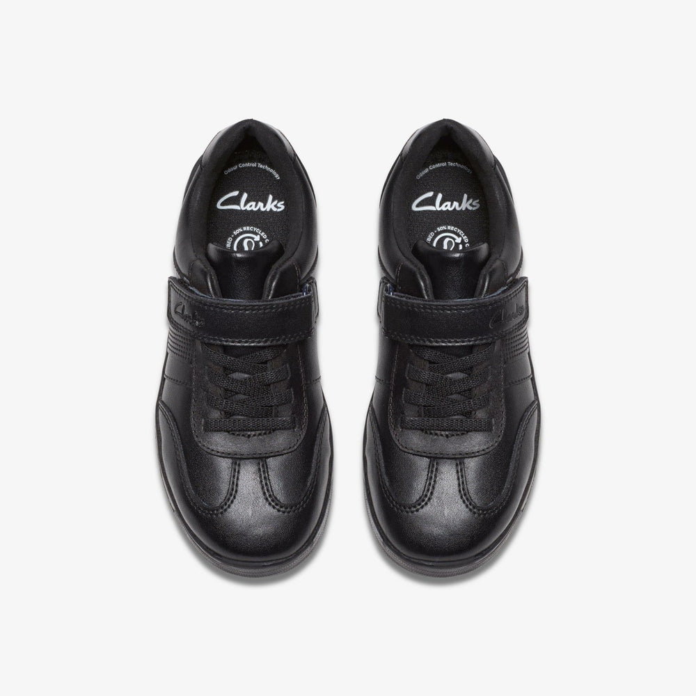 Disco Pace Kid Black Leather | Clarks for sale