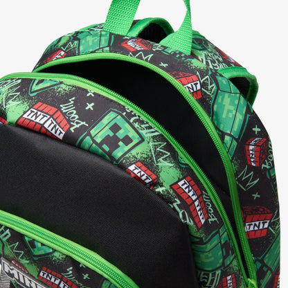 Minecraft Large Backpack Black/Green | Clarks discount
