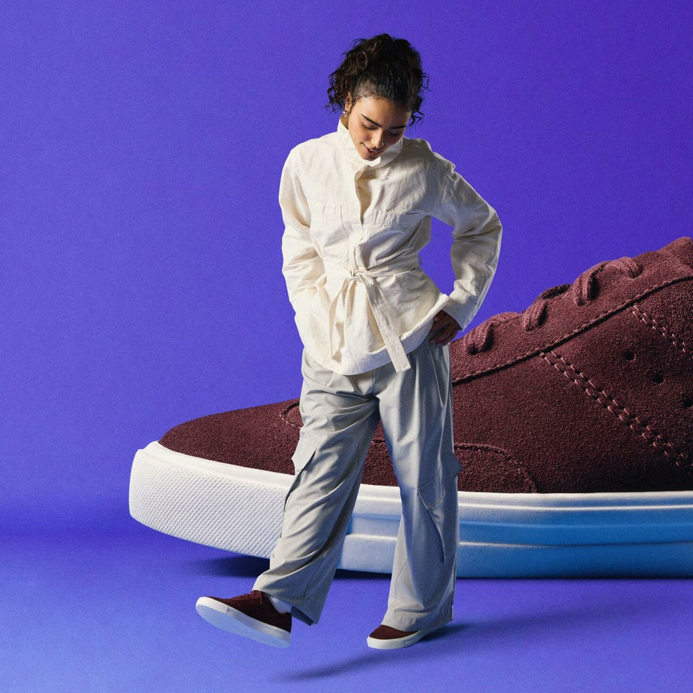 Makea Court Burgundy Suede | Clarks online