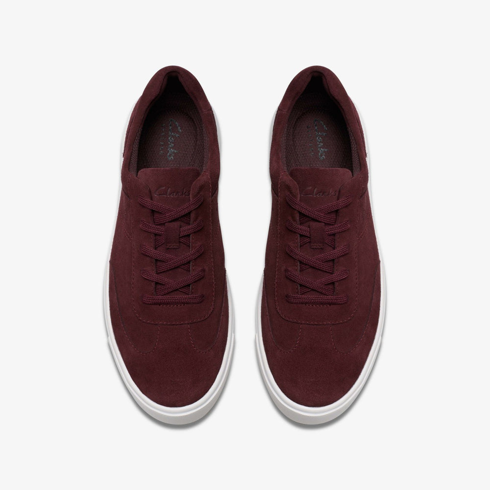 Makea Court Burgundy Suede | Clarks online